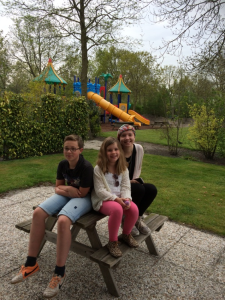 in de tuin